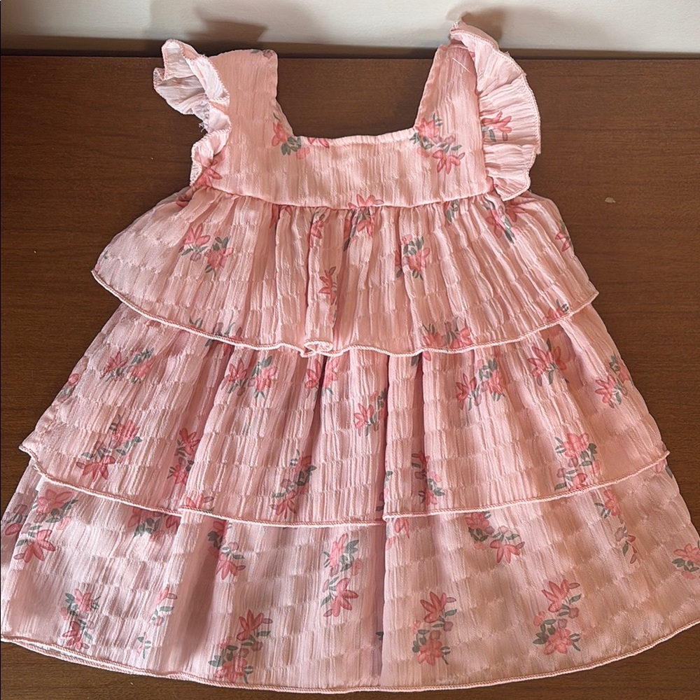 Pink floral dress